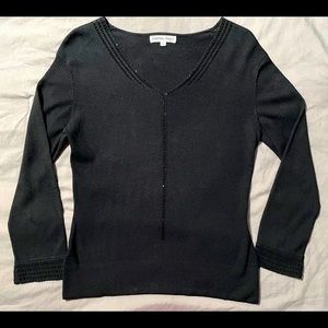 Central Falls V-Neck Beaded Women’s Sweater